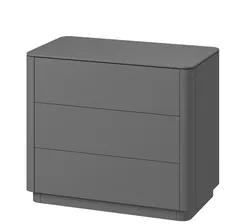 Комод Tammi 3 ящика ширина 90 см (серый)