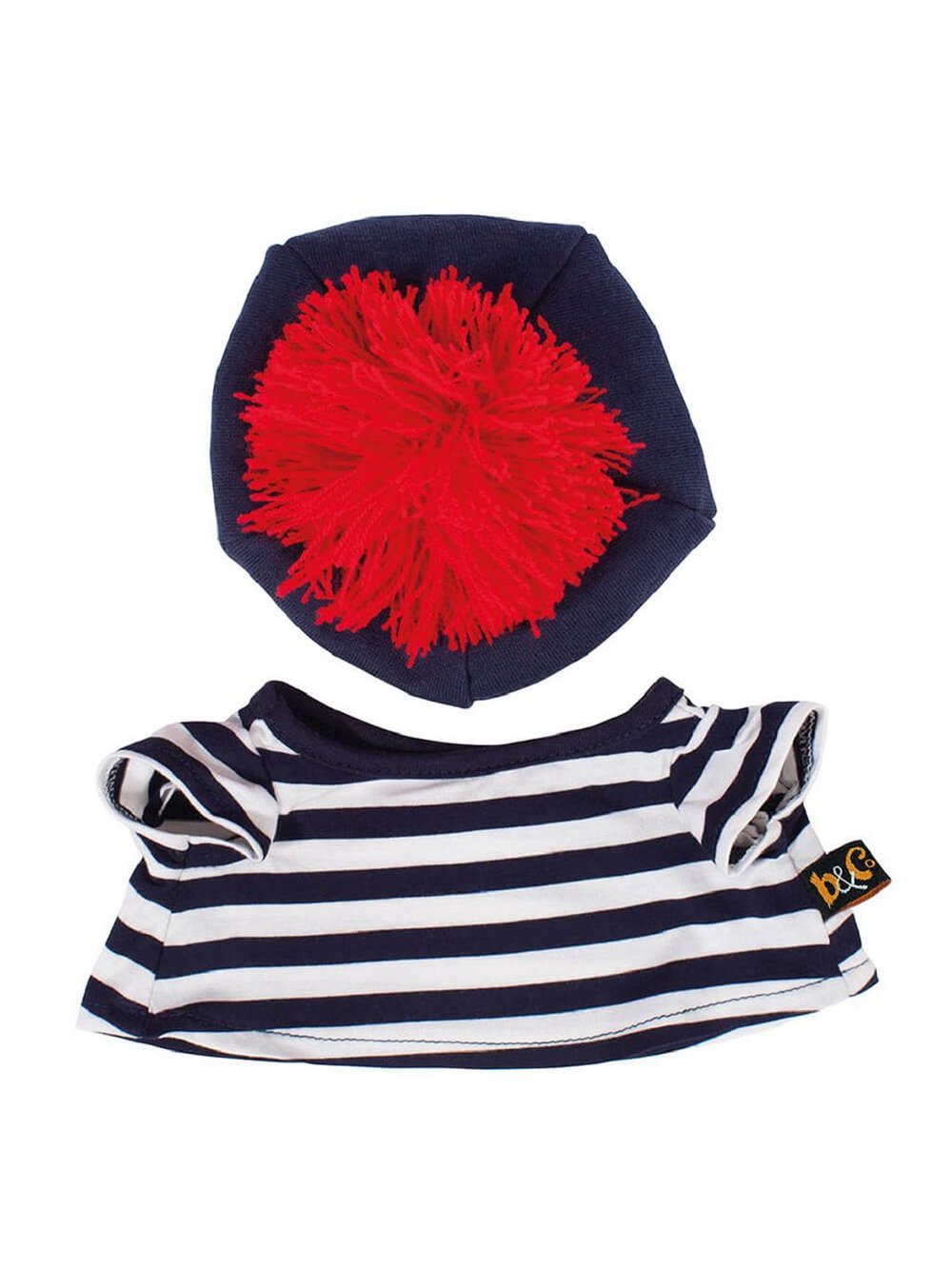 Мягкая игрушка Басик в тельняшке и берете 25см