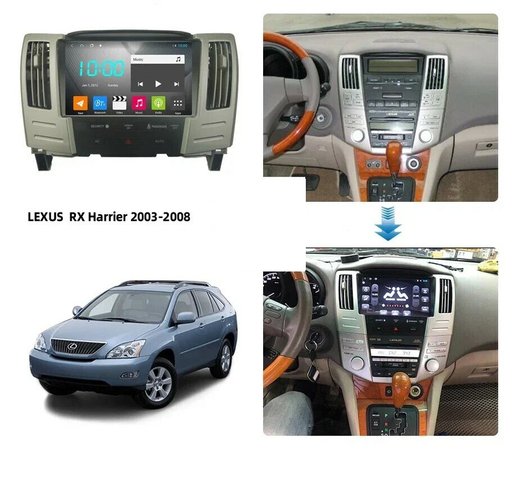 Магнитола для Toyota Harrier XU30 2003-2013, Lexus RX 2003-2009 - Carmedia SF-9278 QLed, Android 13, TS20, CarPlay, SIM-слот
