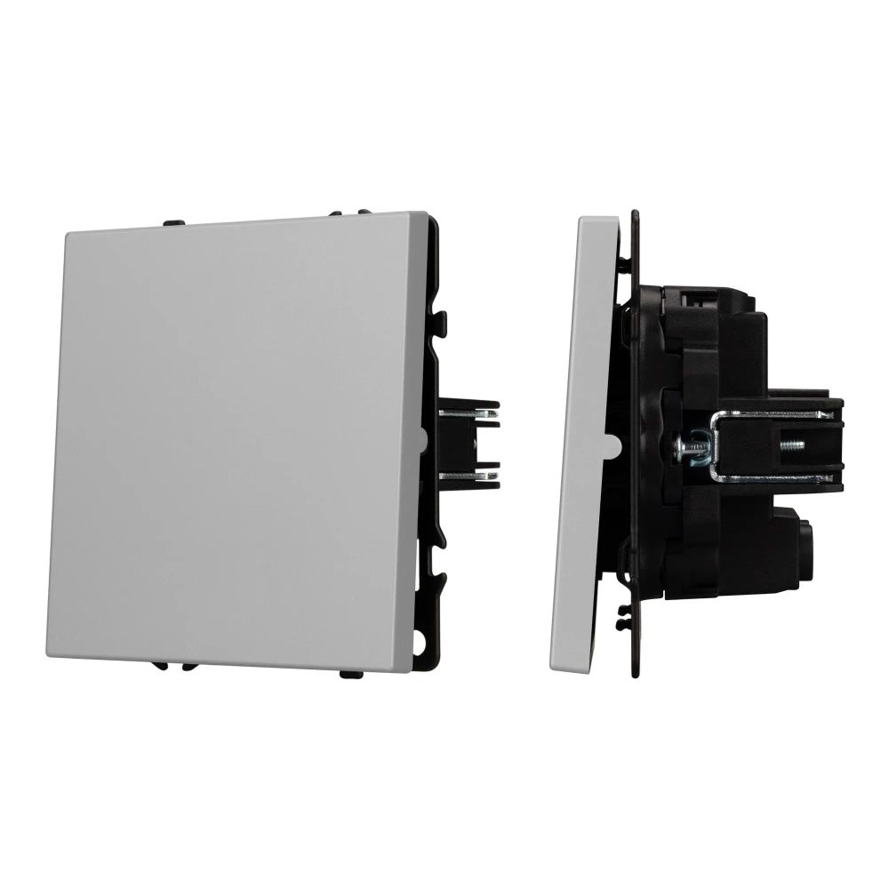 Механизм выключателя одноклавишный перекрёстный SWT-NOBE-MKX1-SFPL-IS (230V, 10A) (Arlight, Никель) 059429