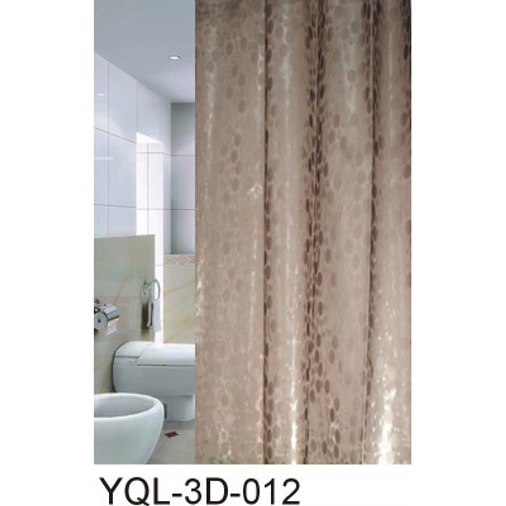 Штора для ванной "ZALEL 3D (012) Light Brown 180х180 (П10)