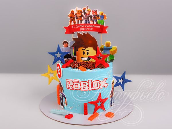Торт Лего Roblox на 7 лет 2601723
