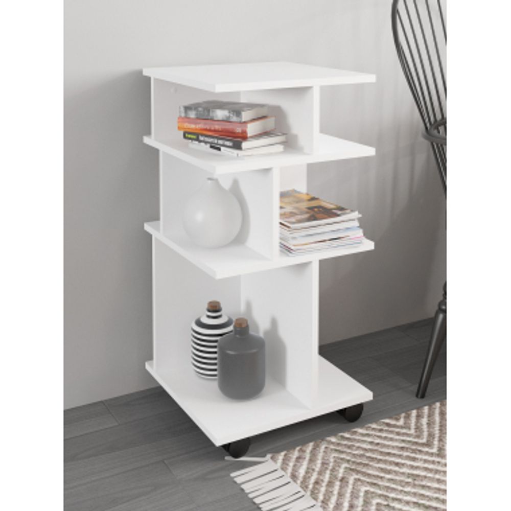 Стеллаж мобильный Париж (Белый), МФ 1+1, г. Уфа