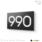 Номер на дверь 990, табличка на дверь для офиса, квартиры, кабинета, аудитории, склада, черная 120х70 мм, Айдентика Технолоджи
