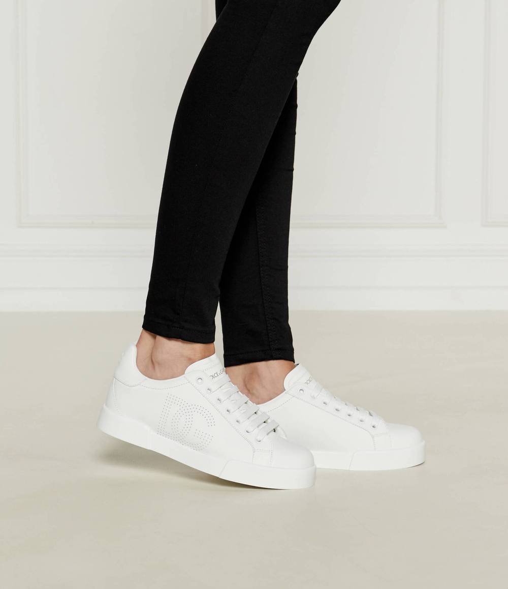 Кожаные кроссовки Dolce & Gabbana - белый(CK2277 AV066)