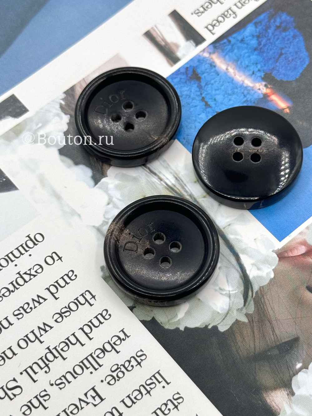 Пуговицы Ди. роговые коричневые (натуральный рог)