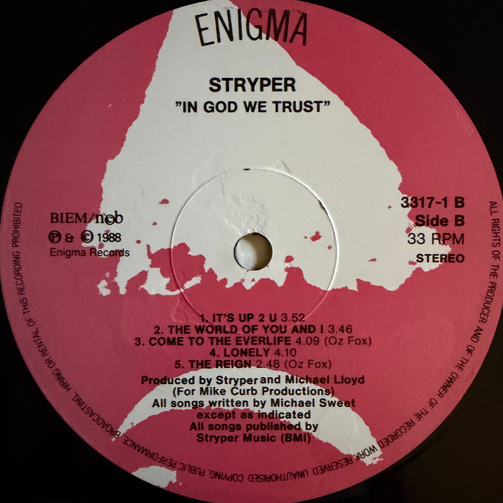 Виниловая пластинка Stryper ‎– In God We Trust LP
