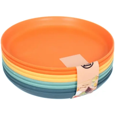 Тарелка пластиковая «Тунис» 15*1,5см в наборе 8шт, цвета микс