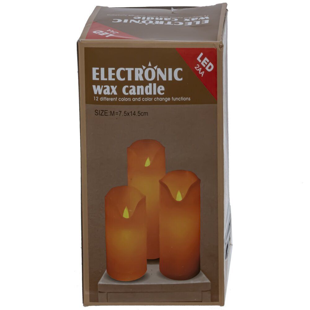 GAEM Изделие декоративное "Свеча" (подсвет, AAAх3 н/п) L8 W7 H14,5 см