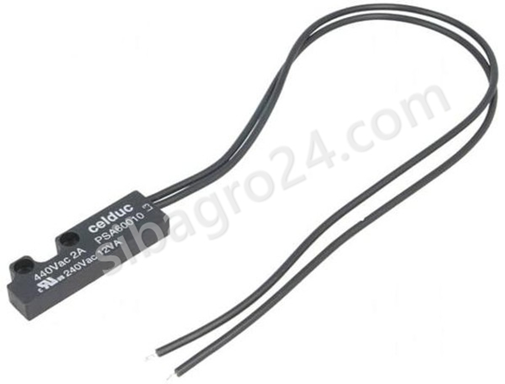 Датчик герконовый PSA60010 1NO/2A/24 A440VAC проводной длиной кабеля UL300 мм