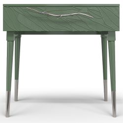 Консоль Арт Колор leaves Стайл Сильвер Зеленый нефрит