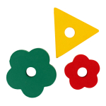 Развивающая игрушка деревянная Сортер на гвоздиках 3 элемента, коробка C-41684