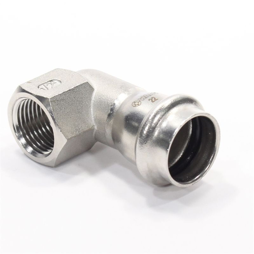 Отвод 90° 22-1/2", WAAG Heavy Inox, пресс-резьба, вн., сталь нержавеющая