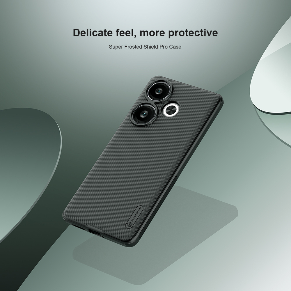 Усиленный двухкомпонентный чехол от Nillkin для Xiaomi Redmi Turbo 3 и Poco F6, серия Super Frosted Shield Pro
