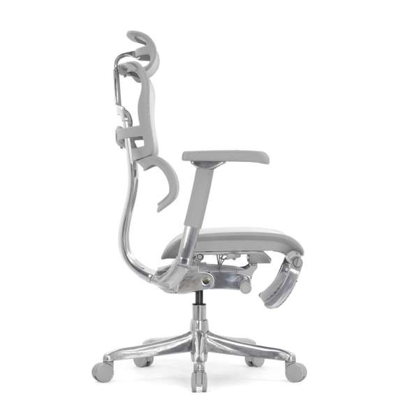 Кресло FALTO Ergohuman Luxury 2 с подножкой ( серый каркас /сетка светлаяT-168-B2 Natural)