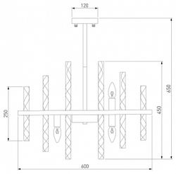 Люстра на штанге Bogate's Hollis 368/9 Smart