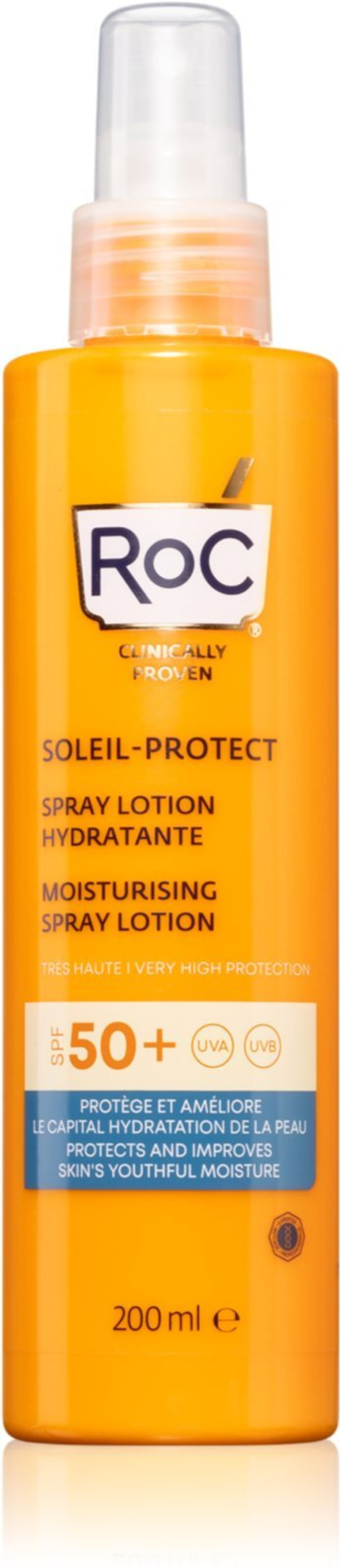 RoC Soleil Protect Moisturising Spray Lotion - увлажняющий солнцезащитный спрей SPF 50+ /   200  ml  / GTIN 1210000800206