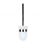 Ёршик туалетный настенный нерж. сталь/стекло SANTORINI 16342.B глянцевый