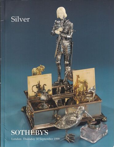 Каталог аукциона Sotheby's, Лондон, Серебро от 30 сентября 1999 года