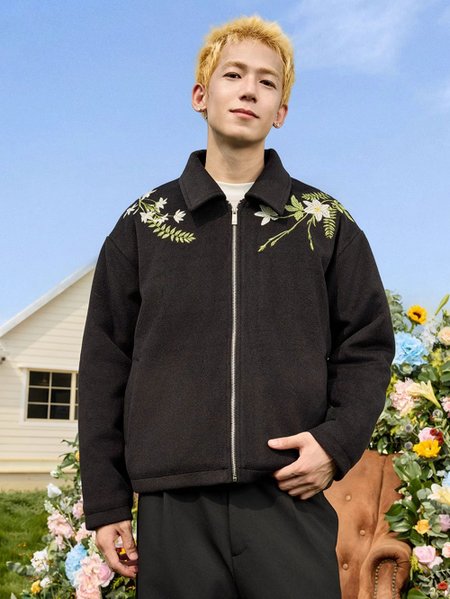 Шерстяная куртка HARSHandCRUEL "Flowers" Wool Zip Jacket