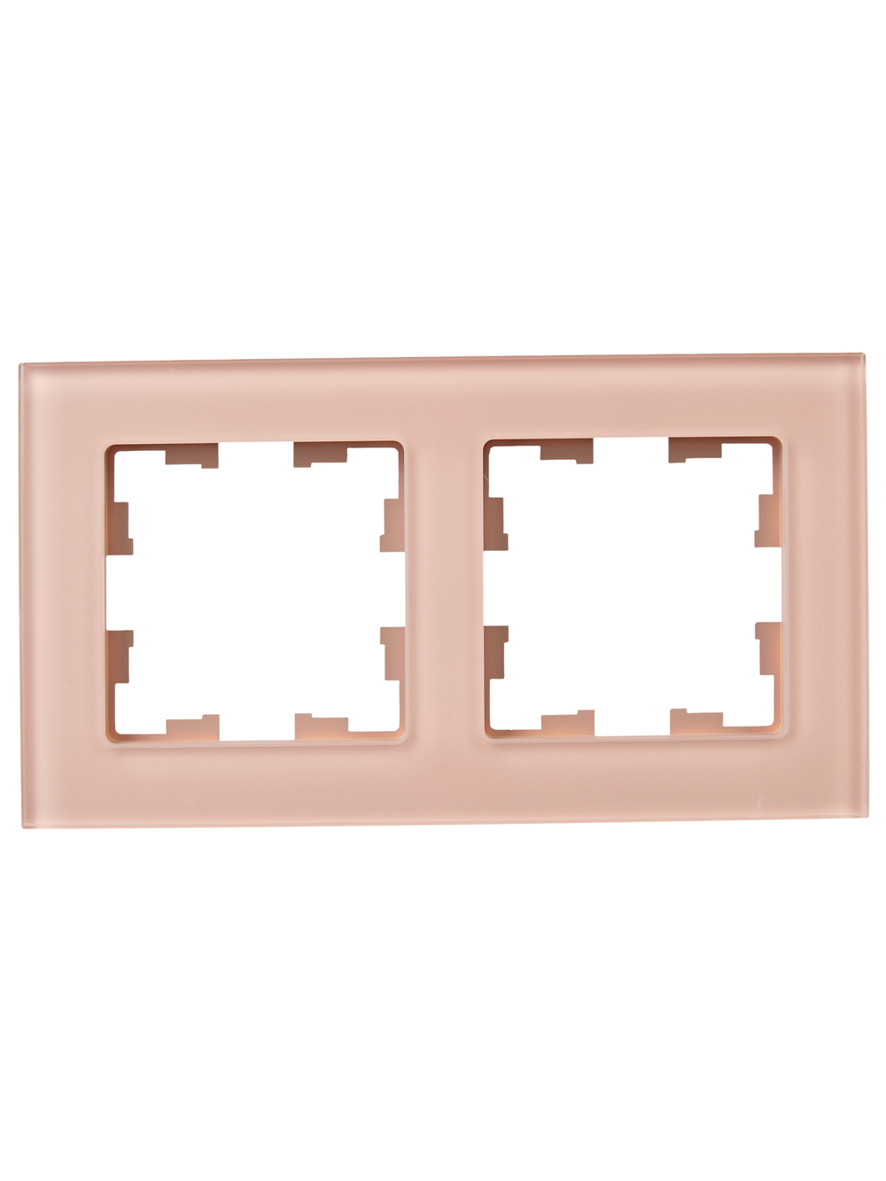 BRITE Рамка 2-местная РУ-2-2-БрП стекло персиковый матовый IEK