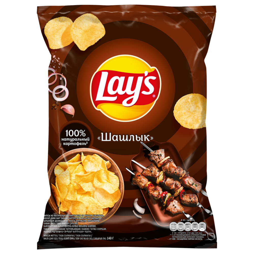 Чипсы картофельные LAY'S Шашлык 140 гр