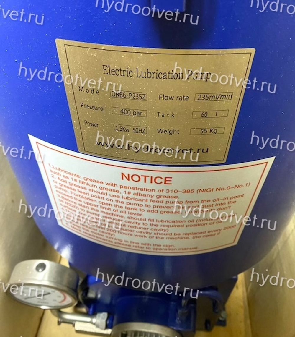 DRB1-P120Z - Станция смазки электрическая для двухлинейных систем, рабочее давление до 400 бар, подача 120 мл/мин, мощность двигателя 0,37 кВт, объем бака 30 литров; тип станции - Одиночная станция