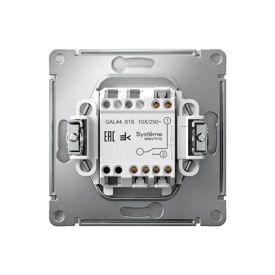Переключатель 1-кл. ArtGallery IP44 10AX быстрозажим. клем. механизм алюм. SE GAL440361S