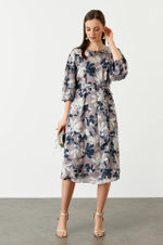 51419 Платье женское (серый принт 1)