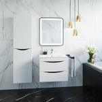 Тумба с умывальником IDDIS Cloud, подвесная, 60 см, белая, CLO60W0i95K