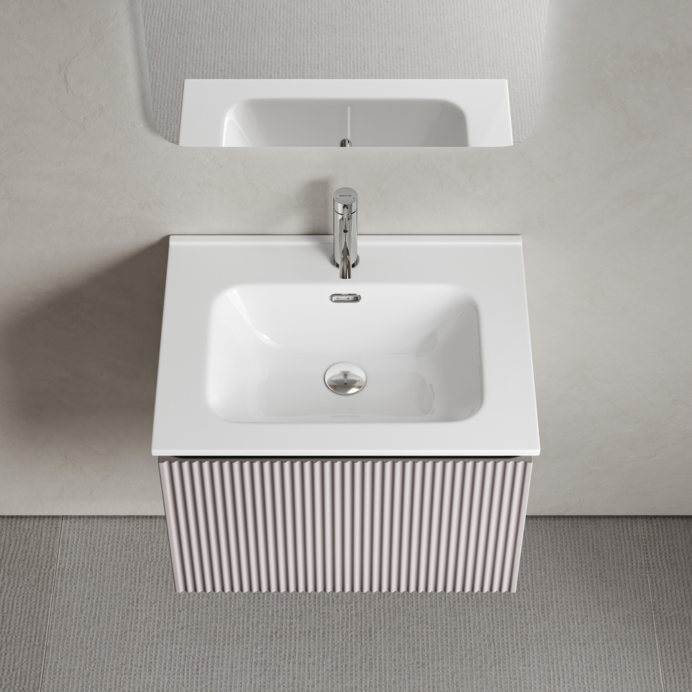 Тумба подвесная Sancos Snob R 1.0 с одним ящиком 590х445х406, Doha Soft, SNR1.060SM