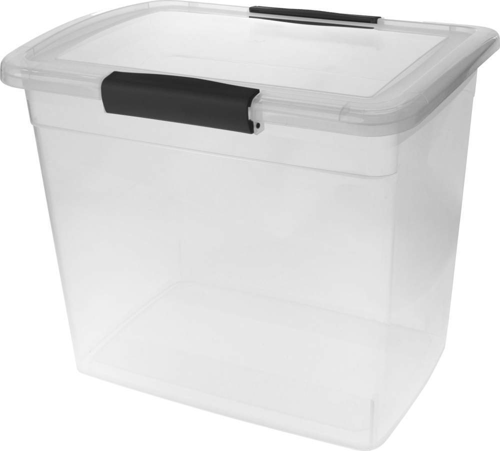 Ящик для хранения 20л с защелками "Keeplex Vision" 37*27,4*31,3см, прозрачный кристалл