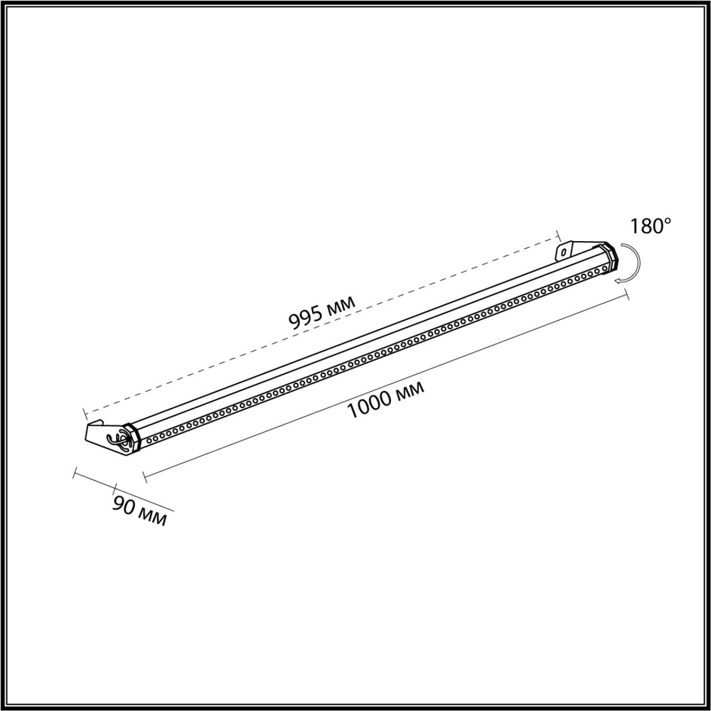 7040/22WL NATURE ODL25 679 черный/металл Фасадный поворотный на 180° светильник IP65 LED 22W 3000K 24° 1670ЛмAC220-240V GRAZE