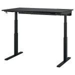 Письменный стол с регулировкой по высоте - IKEA MITTZON/МИТТЗОН ИКЕА, 140х80х62-126 см, черный