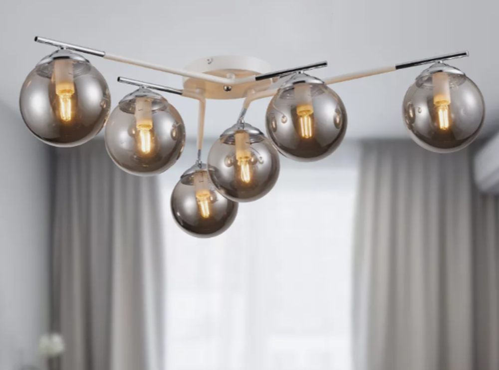 Потолочная люстра Mirastyle MD-8132/6 WH+CR