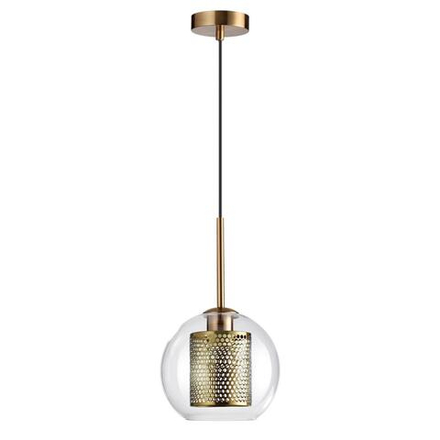 4939/1 PENDANT ODL22 401 античн.бронза/металл/прозрачный/стекло Подвес E27 1*40W CLOCKY