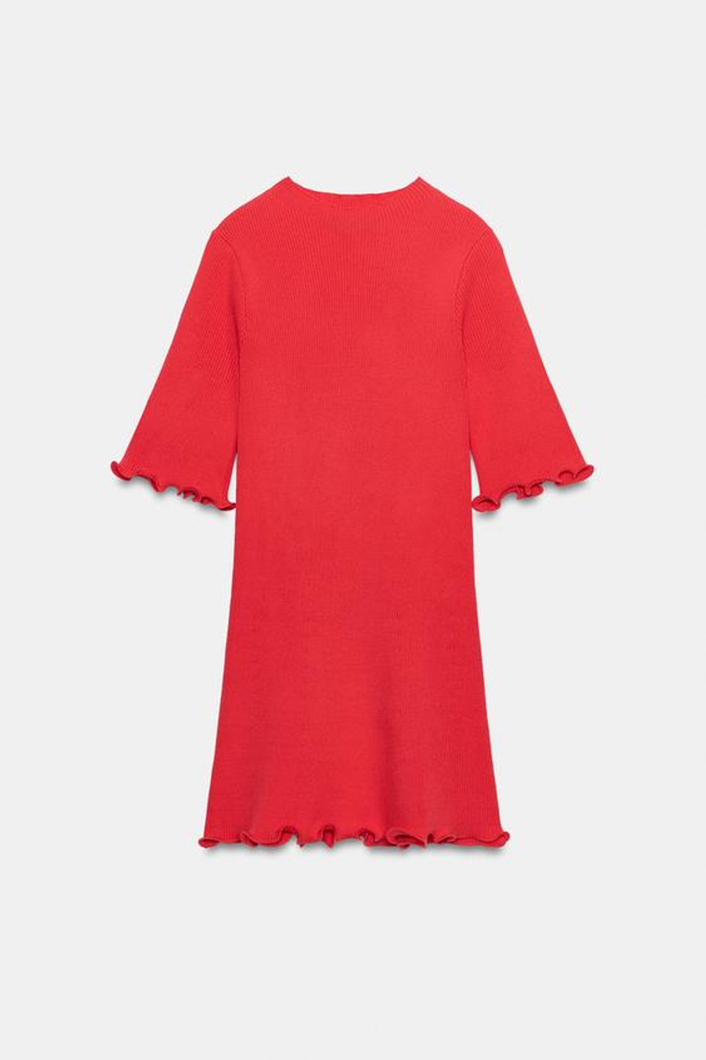 ZARA КОРОТКОЕ ПЛАТЬЕ В РУБЧИК, КОРАЛЛОВЫЙ/КРАСНЫЙ