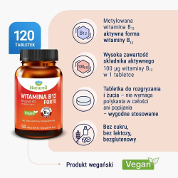 Naturell - Витамин B12 Forte, 120 жевательных таблеток