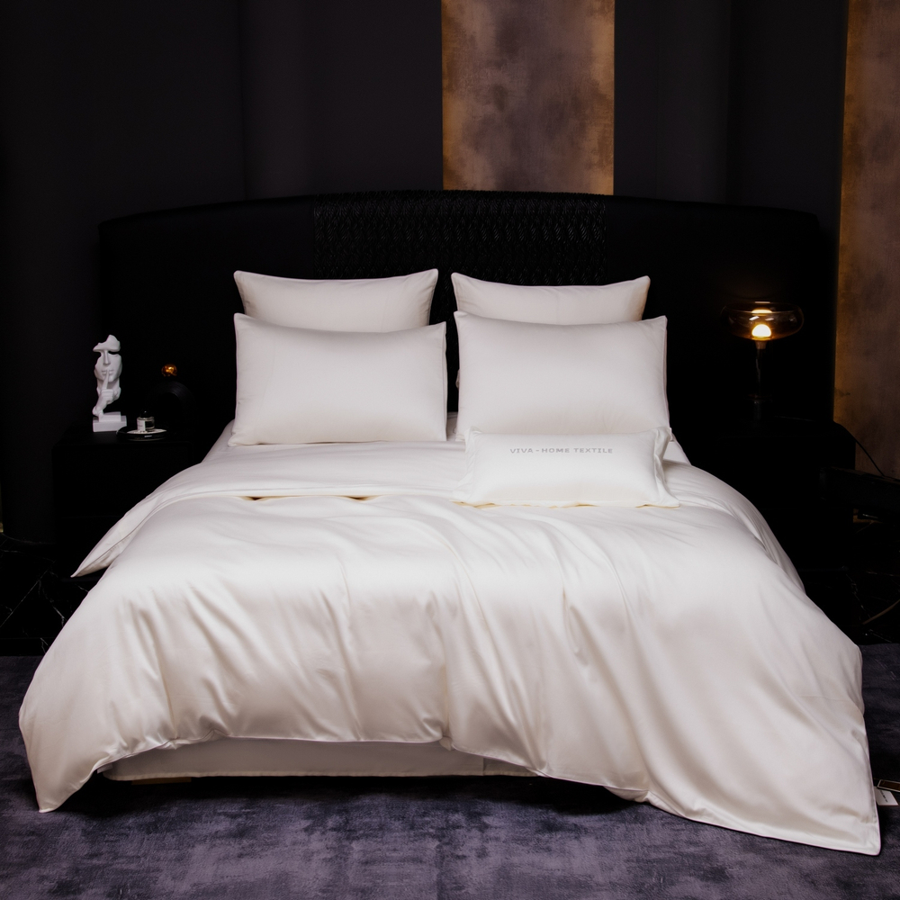 КПБ Однотонный Сатин Премиум OCP005, Семейный, 4 наволочки