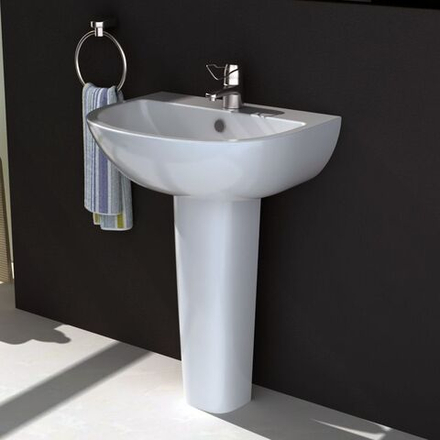 Раковина с пьедесталом Zero 60x48x83 см, белая Z15061.Z15062