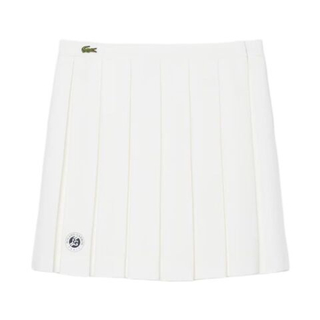 Теннисная юбка Lacoste Roland-Garros Edition Short Pleated - white