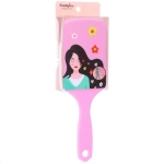 Расческа массажная прямоугольная форма «КОЛЛЕКЦИЯ ИМАНИ - ЭЛЬСА», микс 4 дизайна, 24*7,5см (PVC упаковка)