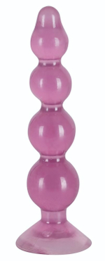 Фиолетовый анальный стимулятор-ёлочка Anal Beads - 13 см. (Цвет: фиолетовый)