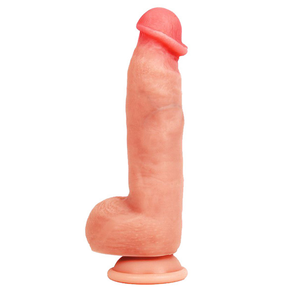 Телесный фаллоимитатор Мощный на присоске Bior Toys ER-30081