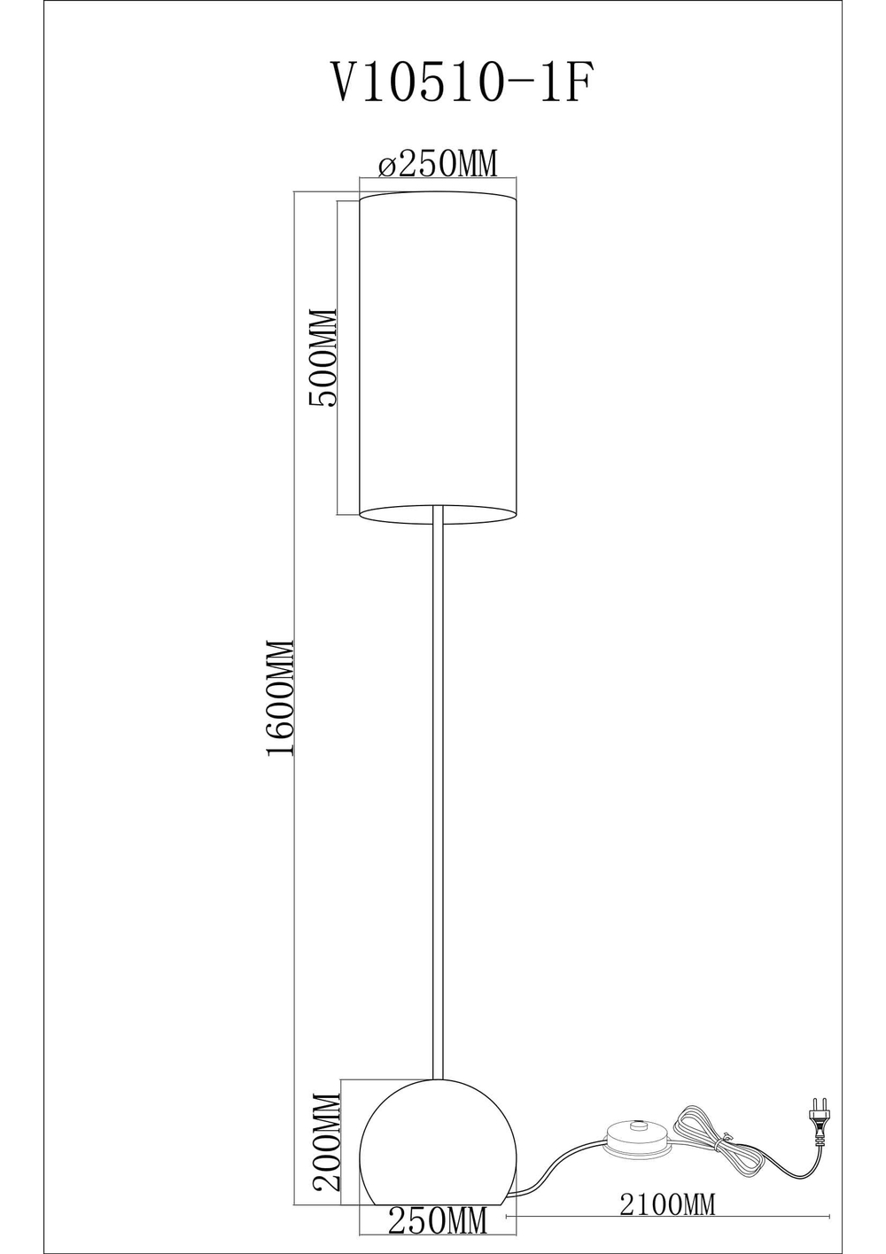 Торшер Moderli V11590-1F Flint