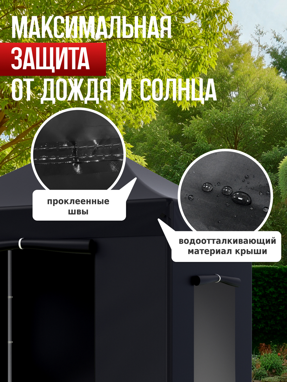 Шатер садовый беседка с раздвижным каркасом гармошка 3х2 24322