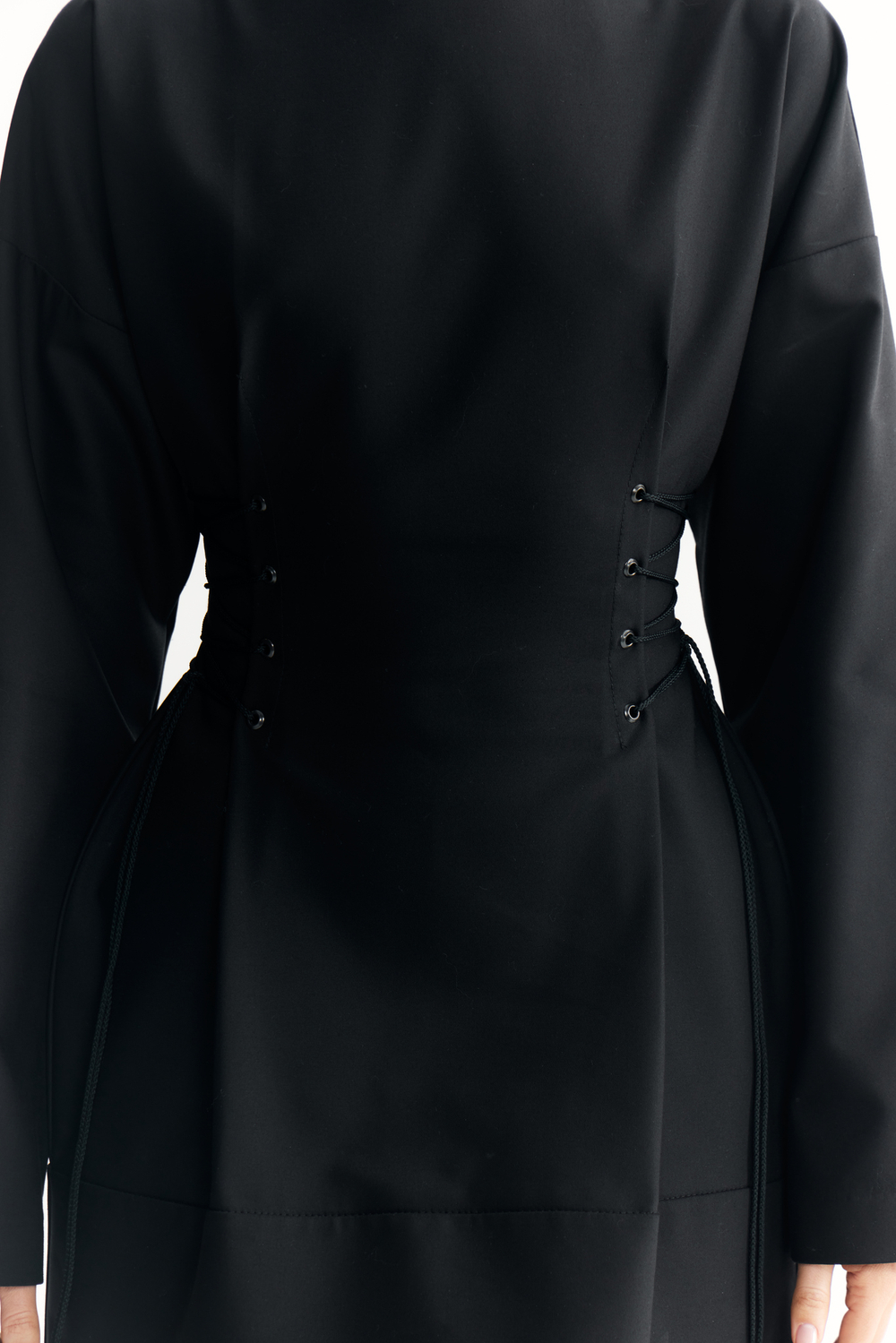 Платье мини со шнуровкой