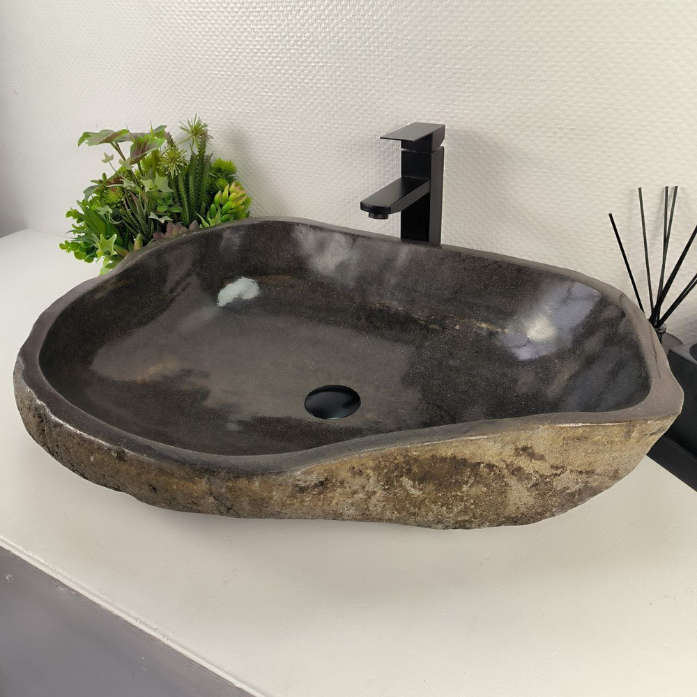 Раковина из речного камня RS-64925 70*51*15 0858