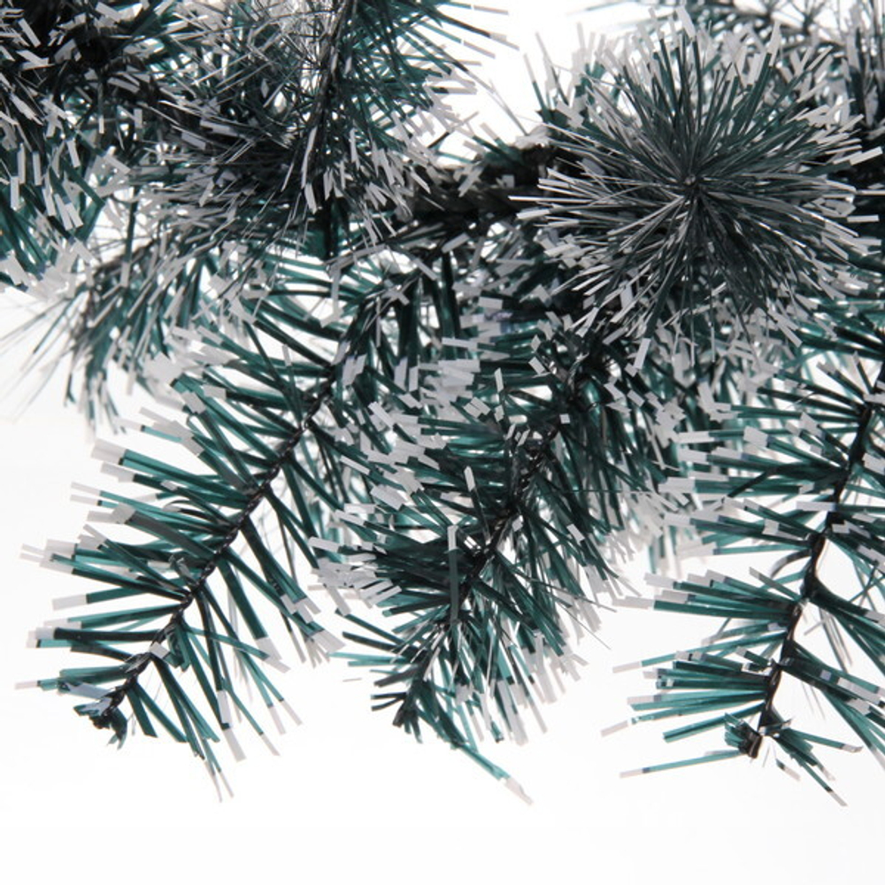 Венок хвойный «Метелица» d-40 см (100 веток), ПВХ белый иней