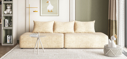 Диван KING TWIN Велюр ROYAL шампань